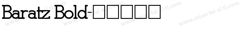 Baratz Bold字体转换